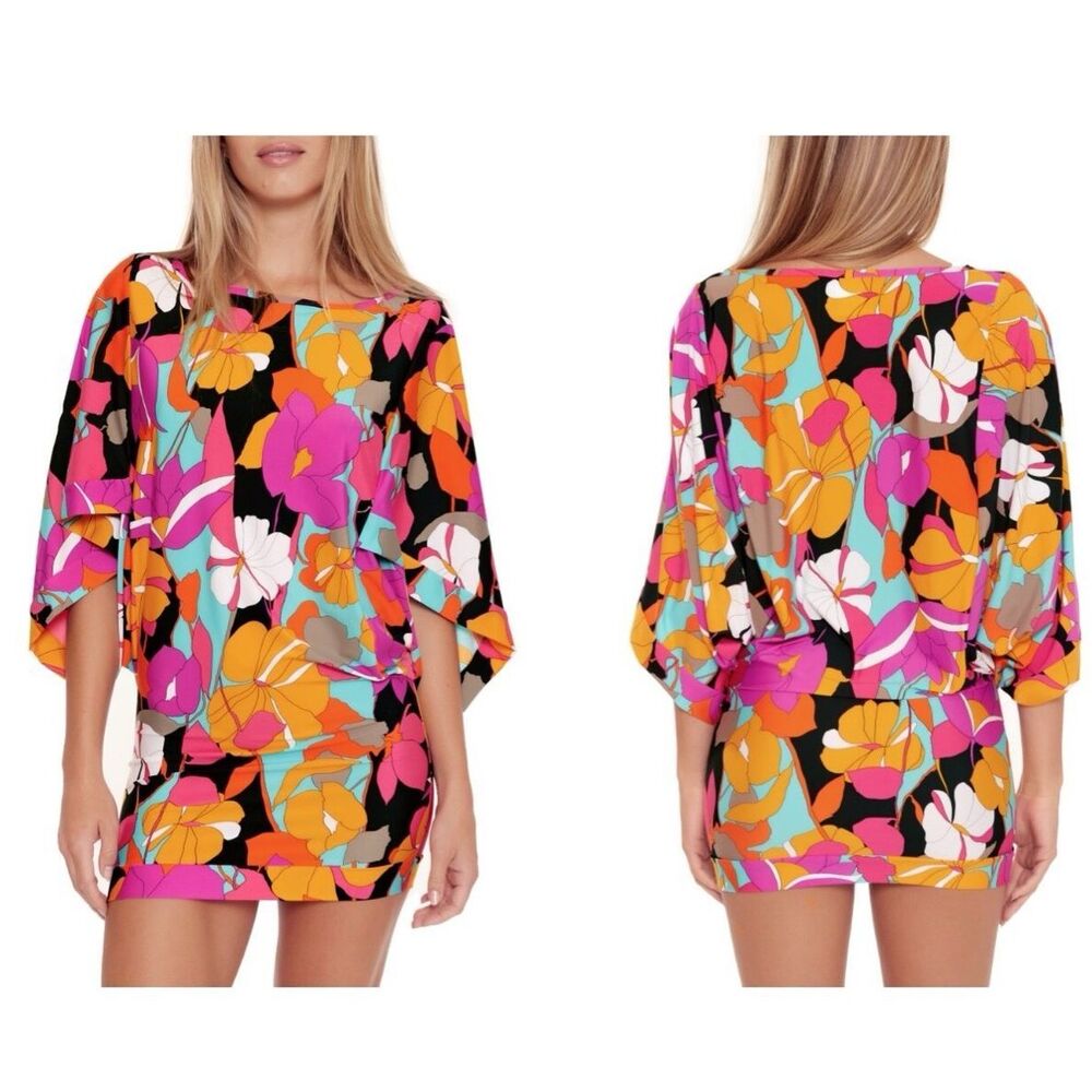 Trina Turk Women's Gemini Swim Tunic Cover Up, Large floral